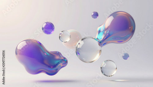 Abstract Holographic Fluid Blobs and Glass Spheres