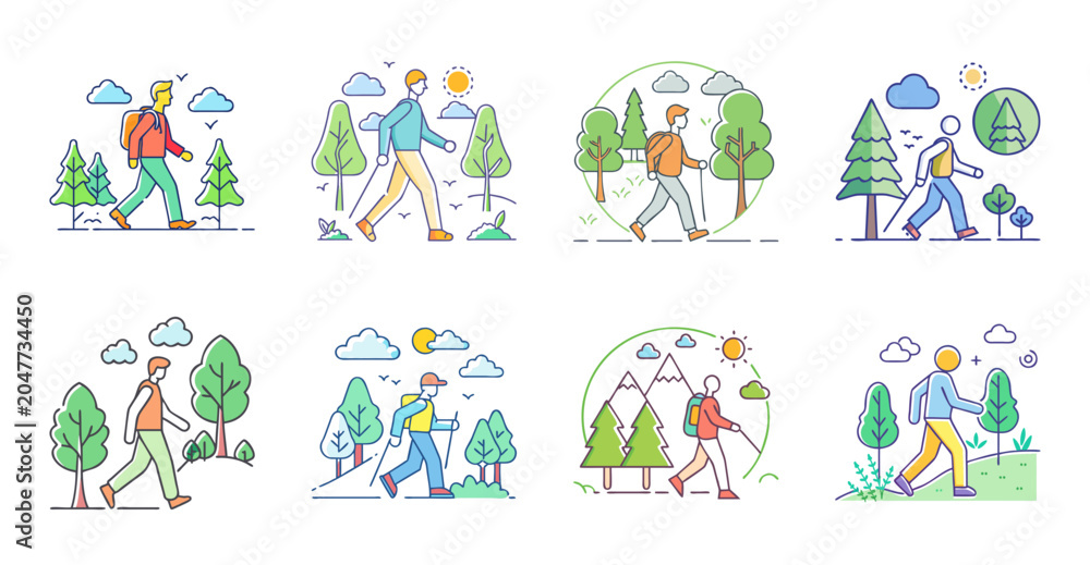 Fototapeta premium Colorful diverse people dancing together in a circle - Vibrant vector illustration of happy people holding hands and dancing joyfully in a unified circle formation.