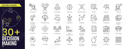 Foto Decision Making Stroke icon collections