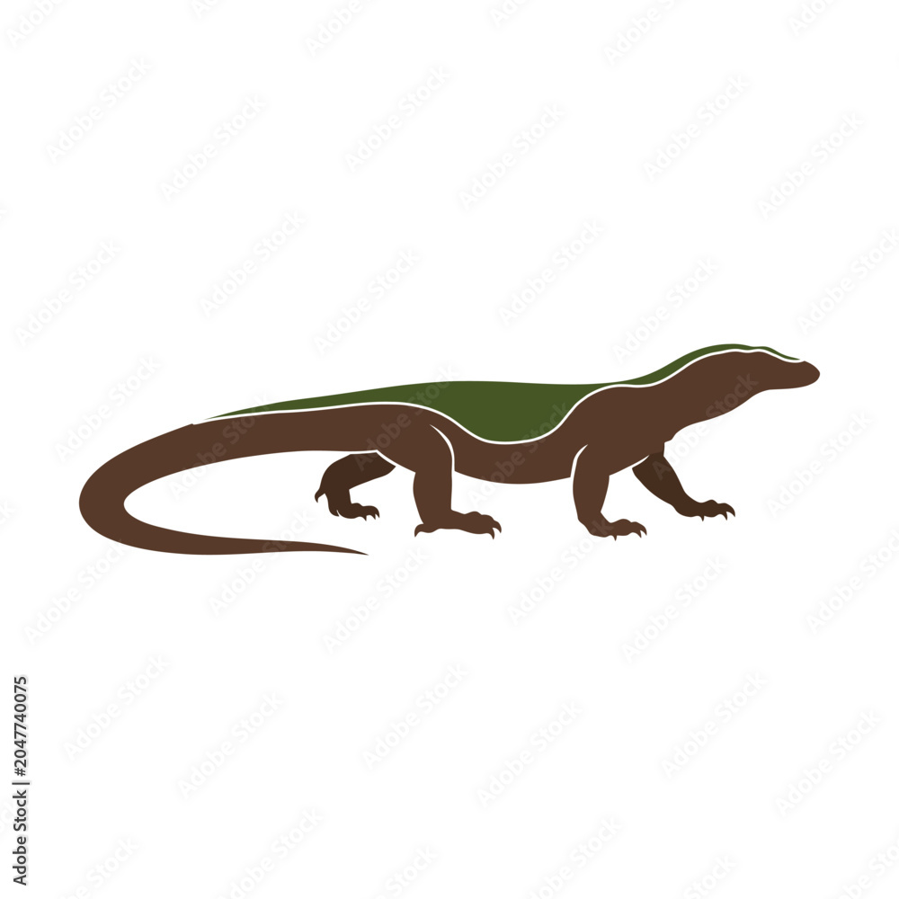 Fototapeta premium Lizard Illustration Design with Simple Graphic Style for Animal Logos and Wildlife Concepts