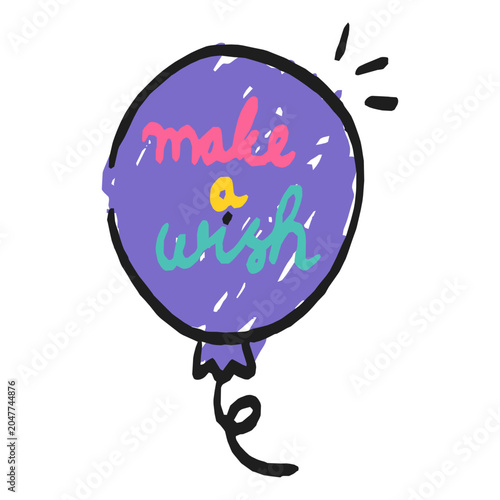 Hand Drawn Birthday Balloon Vector Illustration