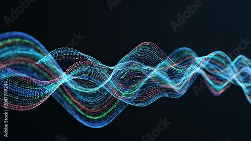 Abstract Colorful Sound Wave Market Analysis Data Visualization