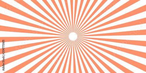 Photos Radiating Sunburst Pattern: An abstract design featuring a bright white circle at the center, with radiating lines of peach and white expanding outwards