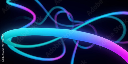 Schilderij op canvas An abstract blue background with an alpha channel features a futuristic design o