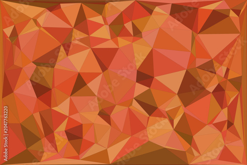 Photos Cinnabar and deep orange low poly geometric texture with dynamic triangular facet design