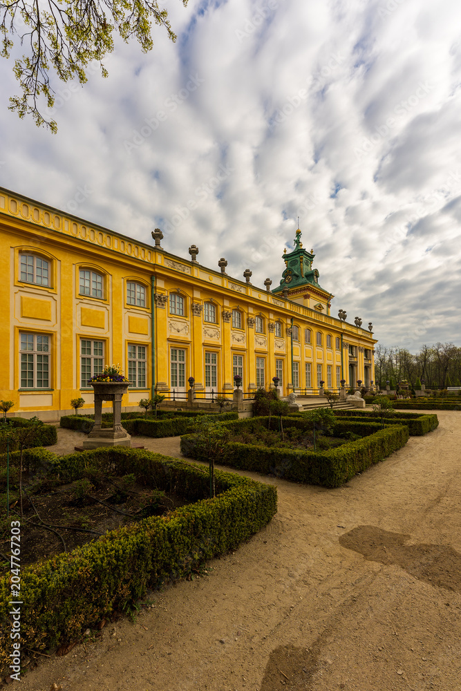 Fototapeta premium View of Wilanów Palace, the Museum of King John III's Palace at Wilanów in Warsaw, Poland.