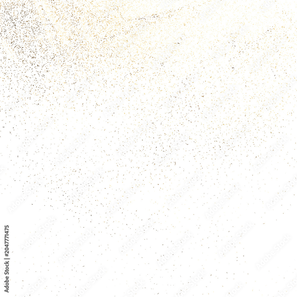 Fototapeta premium Abstract transparent background with golden glitter dust particles overlay