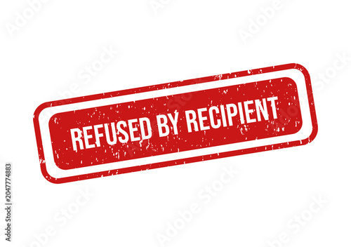 Canvastavla Red refused by recipient rubber stamp