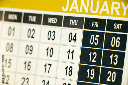 фотографія Calender date closeup