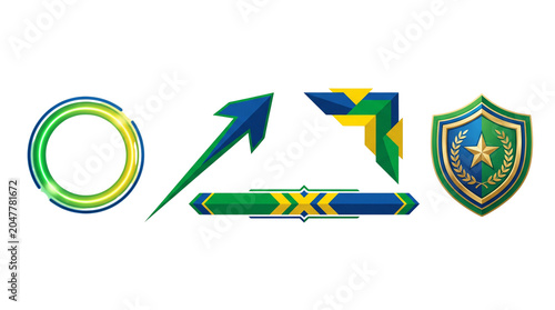 Professional football broadcast graphics kit with versatile isolated elements for sports content and advertising.