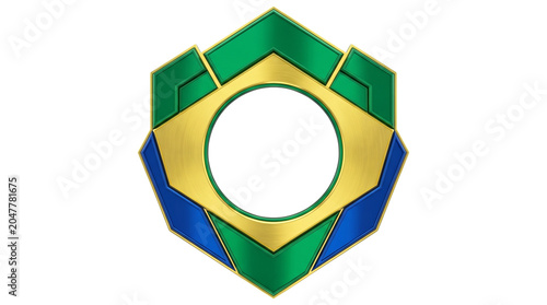 Empty champion badge graphic ideal for football campaigns, promotions and sports compositions.