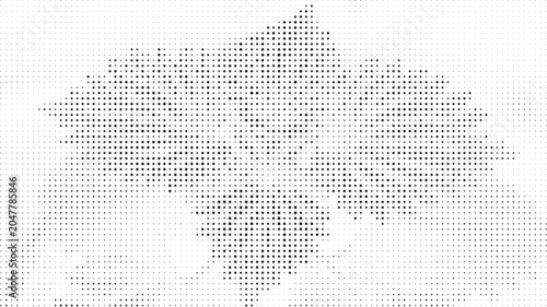 Obraz na płótnie Black Star Halftone Pattern on White Background, Black Star Abstract Texture Bac