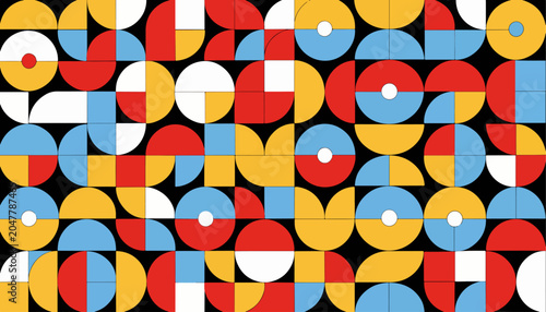 Fotografia Creative abstract backdrop emphasizing shape repetition and rhythm