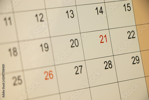 фотографія Calender date closeup for concept of meeting, business, schedule organizer