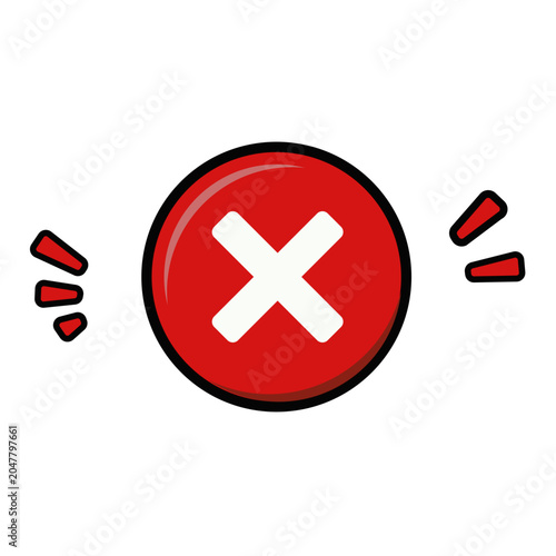 Vibrant Red Circle with White X Mark Symbolizing Error or Cancellation.