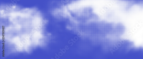Cuadro en lienzo Seamless cloud halftone design featuring gradient dots, pop art styling and abstract sky texture