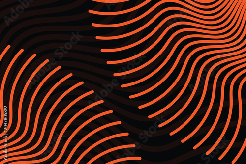 Fotografija Wavy lines pattern with orange and black coloration