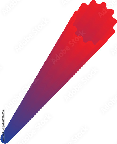 Принти на полотні Sharp pointed abstract shape with red to blue gradient abstract art background g