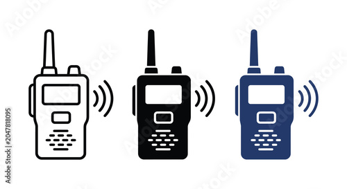 Foto walkie talkies in flat icon style talkie