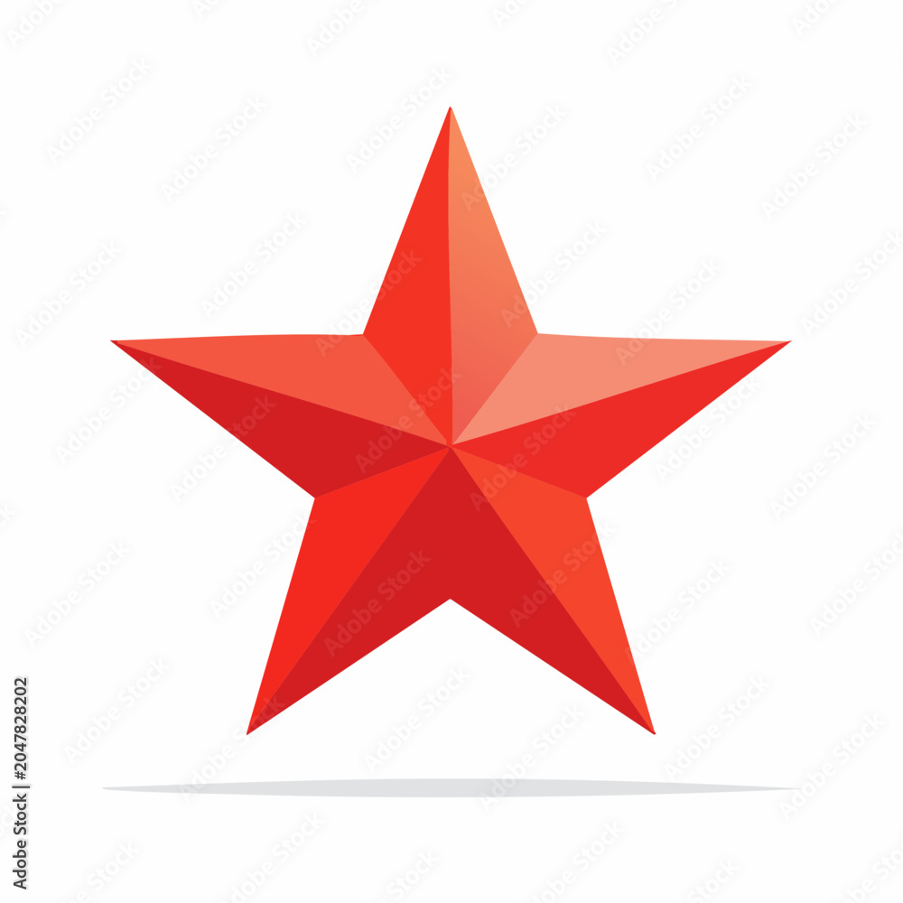 Obraz premium Red Five-Pointed Star