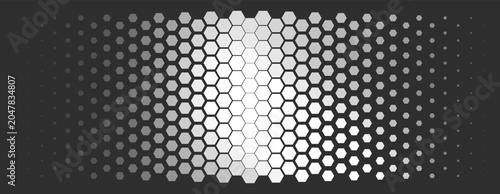 Foto Black seamless hexagonal pattern