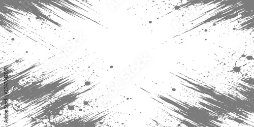 Konstfotografi Grey vector brush strokes background with splatters and smudges