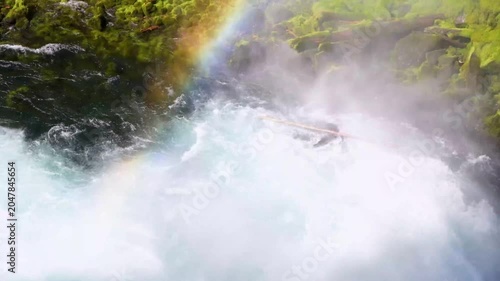 Rainbow in the Mist of Sahalie Falls, Oregon