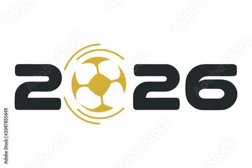 2026 Football Championship Logo Design with Soccer Ball Concept