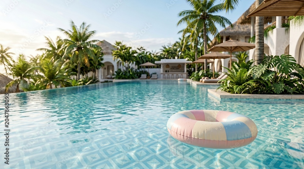 Obraz premium Relaxing Luxury Pool Island Resort 