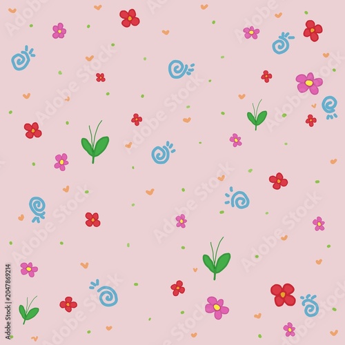 Background with pink flowers