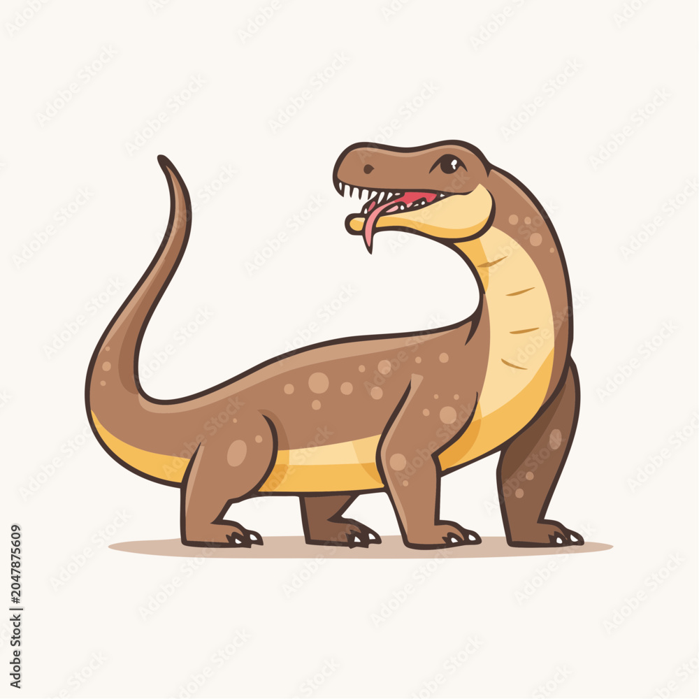 Fototapeta premium Cute Cartoon Dinosaur Illustration