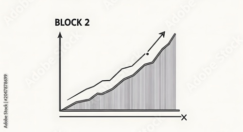 Graphic illustration of financial growth and stock market success