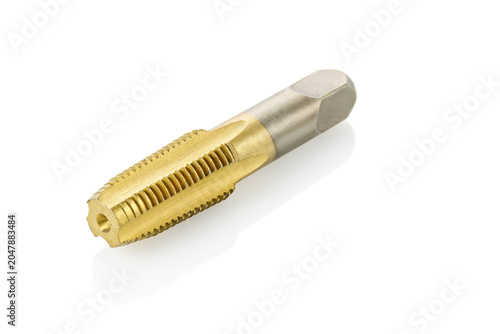 Thread cutting tap. Tap tool for cutting internal screw threads.
