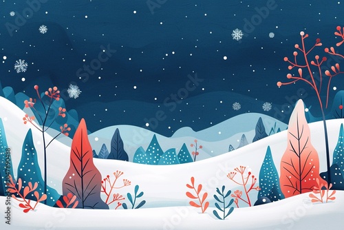 minimalistic design Merry Christmas and Happy new year.