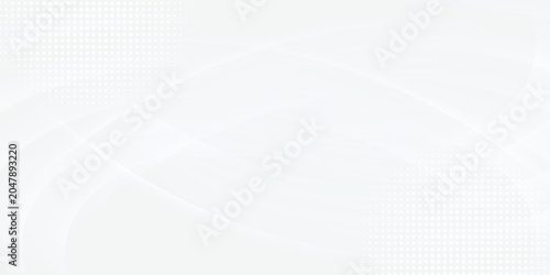 Bild auf Leinwand Abstract white background featuring flowing curved lines and soft shapes creatin