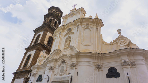Foto Atrani - Amalfi coast - facade of baroque church Chiesa di Santa Maria Maddalena