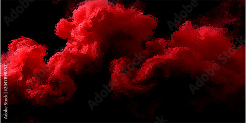 Fotografija Abstract fire and smoke in the sky with glowing flames forming symbolic letters