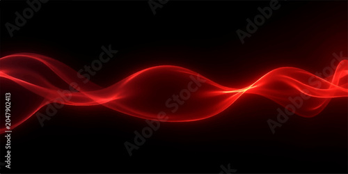 Abstract red background with dynamic waves and glowing lines forms a fire flame concept wallpaper with fractal energy effect
