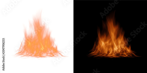 Obraz na płótnie Bright inferno effect with blazing flames, radiant heat and fiery glow