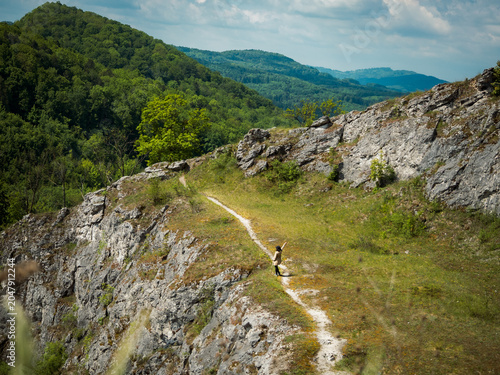 View of historic Štramberk and surrounding hills in the Czech Republic.