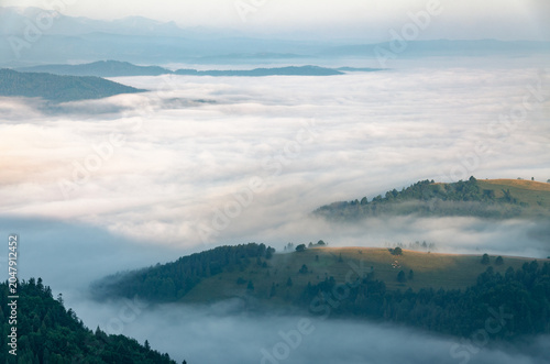 fog in the mountains