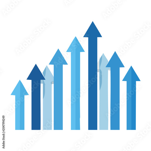 Upward arrows showing growth and progress