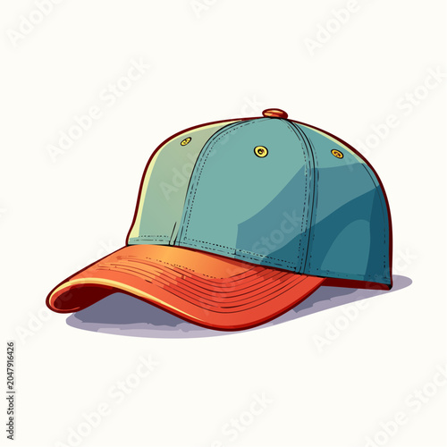Stylized illustration of a baseball cap