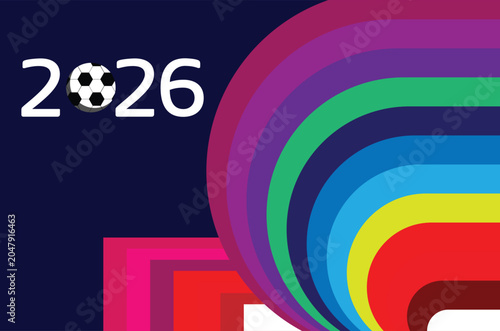 World Cup 2026 Background design. Sports background for event vector.