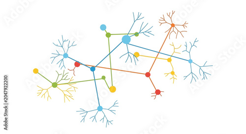 Tableau sur toile Abstract Network Connections