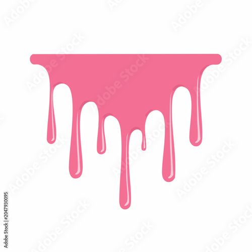 Pink liquid dripping