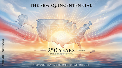 Commemorating 250 Years: A Patriotic Tribute to the United States Semiquincentennial Anniversary
