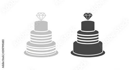 White and black striped bar graphs with diamond symbols on