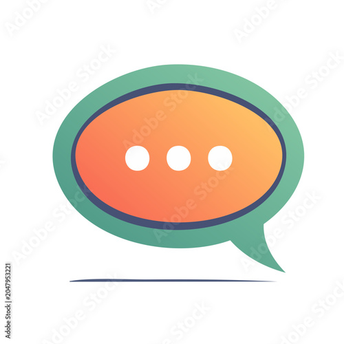 Speech bubble with dots icon