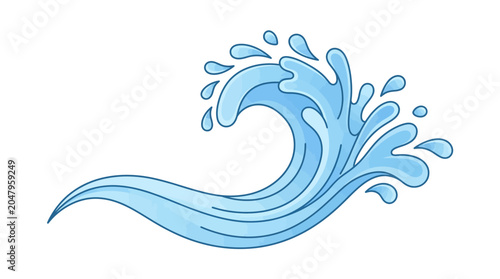 Blue Wave Ocean Water.